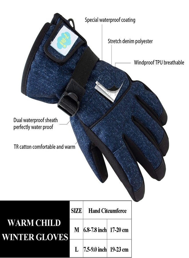7-Mi Waterproof Gloves for Kids,Winter Skiing Boy Girl Snowboard Waterproof Thermal Gloves for Outdoor/Indoor Activities -(6 to 8T) - Image 2